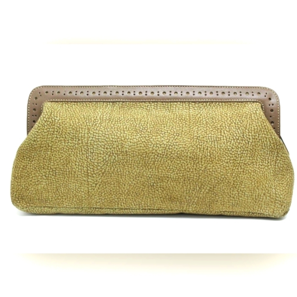 Borbonese Elegant Tan Leather Clutch